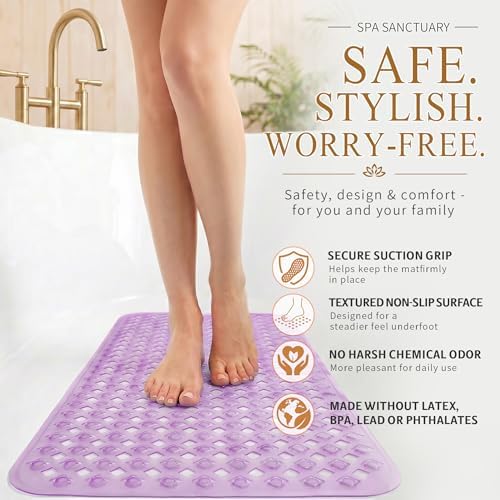 Yimobra Non Slip Bath Mat, Super Strong Suction Cups, Machine Washable Fast - Image 4