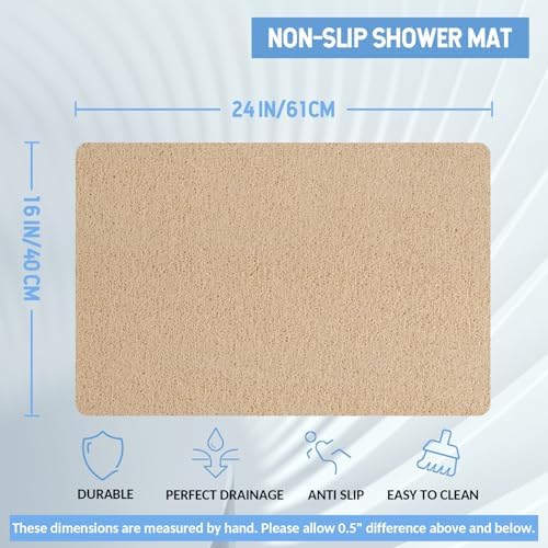 Hargiis Non-Slip Bathtub Mat, 2 Pack Anti Slip Shower Mat, Fast Drying Bathtub - Image 2