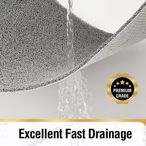 HITSLAM Square Loofah Shower Mat, 27x27 Inch Non Slip Bath Mat - Image 4