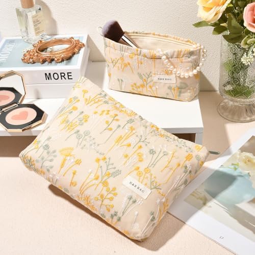 SOIDRAM 2 Pcs Makeup Bag Large Cosmetic Bag Toiletry Bag Makeup Pouch Travel - Image 7