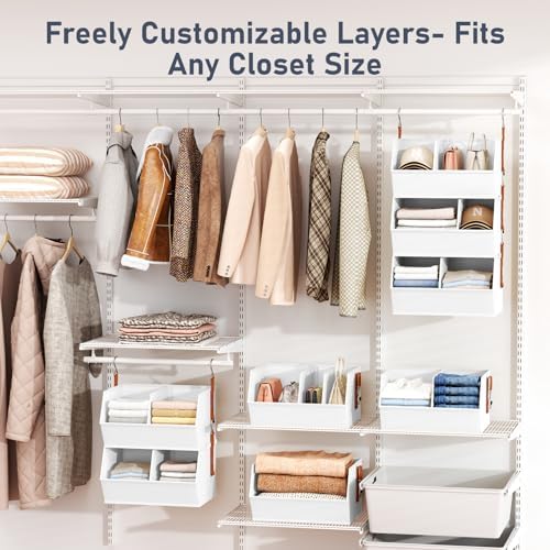 Hanging Closet Organizer Extra Large, Clothes Hanging Shelves - Image 3