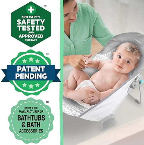 Ingenuity Foldaway 2-Position Baby Bath Seat, Adjustable Support - Image 3