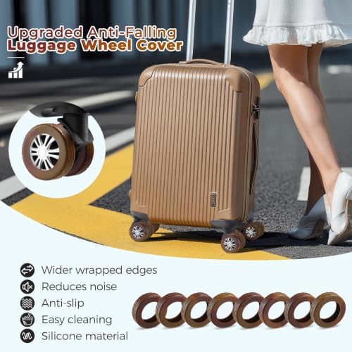 8Pcs Luggage Wheel Covers, Travel Accessories - Image 2