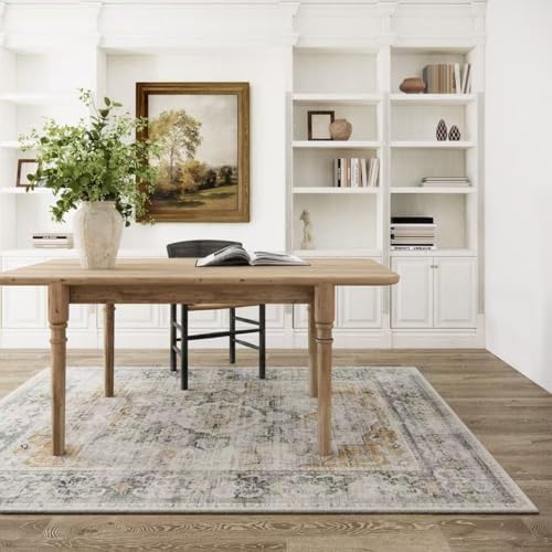 3x5 Washable Area Rug for Bedroom: Entryway Rug Non Slip Small Throw Carpet - Image 2