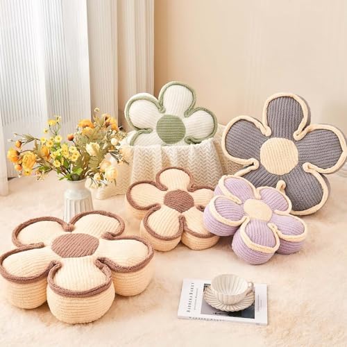 Kcvvcr Flower Shaped Floor Cushion, Soft Plush Pillow - Image 4