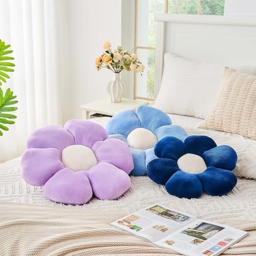 Kcvvcr Lavender Flower Pillow, 17.7" Cute Flower Shaped Floor Pillow, Aesthetic - Image 4