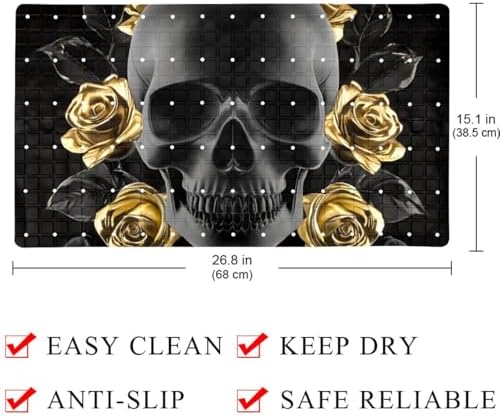 Bath Tub Shower Mat, Washable Bathtub Floor Mats, Suction Cups and Drain Holes - Image 4