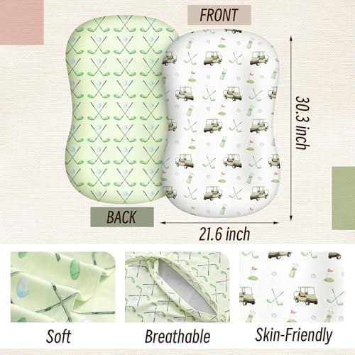 CroBlissful 2 Pack Golf Baby Lounger Cover Golf Baby Nursery - Image 2