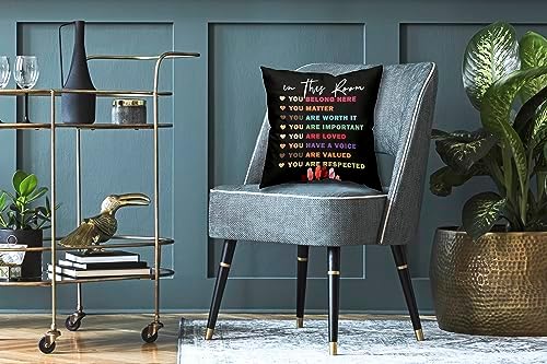 Boho classroom decor In This Room Throw Pillow Cover 18x18，Inspirational - Image 2