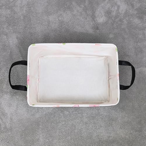 Rectangular Collapsible Pink Butterfly Storage Basket Nursery Organizer - Image 7