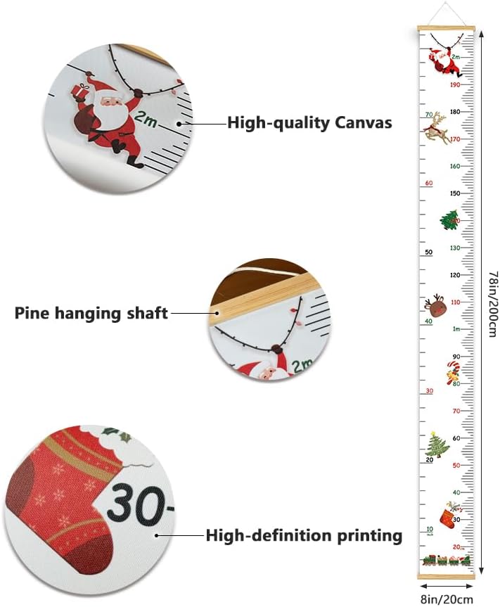 Canvas Baby Kids Growth Chart, Height Measurement Wall Hanging - Image 2