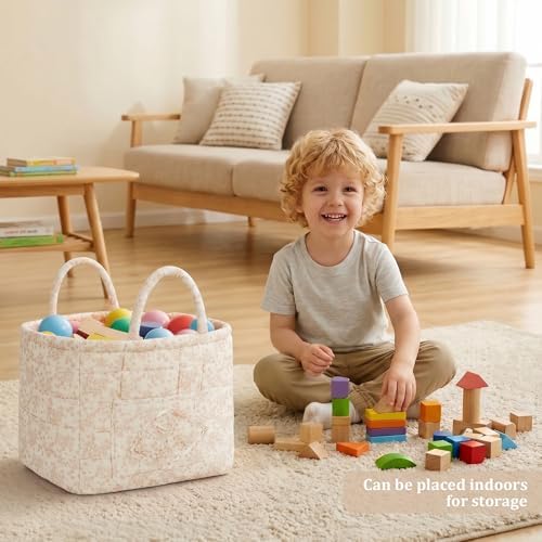 Floral Fabric Storage Basket Car Interior Storage Basket Underwear Sundries - Image 5
