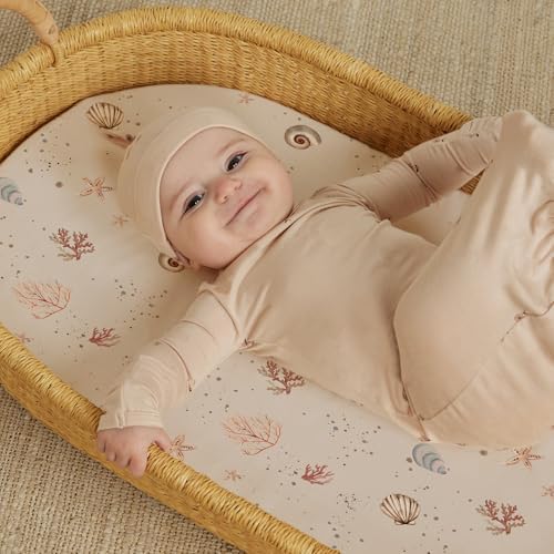 Stretch Fitted Bassinet Sheet Set BROLEX 2 Pack Cradle Sheets - Image 7