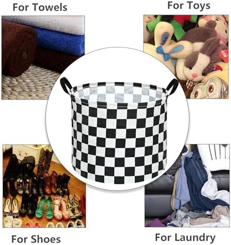 3 Pack Checkered Storage Baskets - Image 3