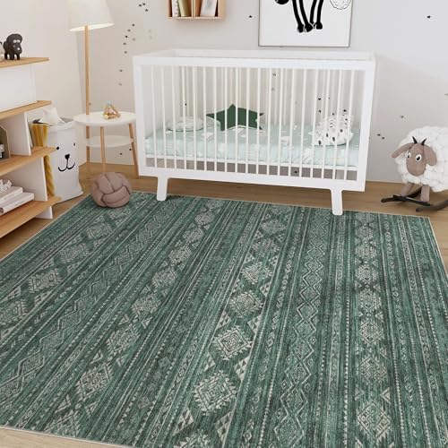 Nakagishi Area Rugs 9x12 Living Room: Washable Boho Large Neutral Modern Soft - Image 7