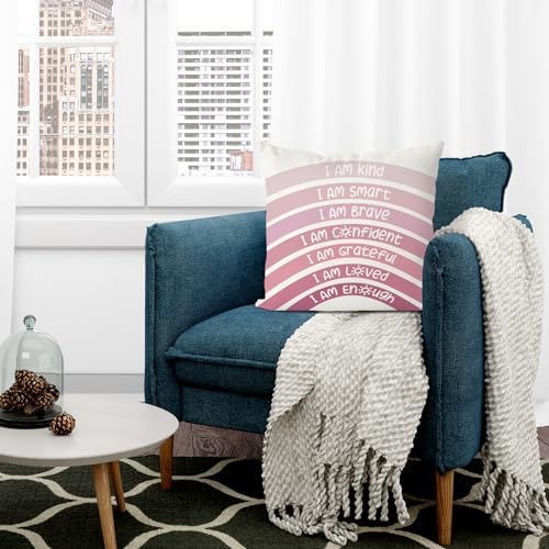 QIYUHOY Boho Rainbow Classroom Throw Pillow Covers, 20x20 Inch Pillowcase - Image 3