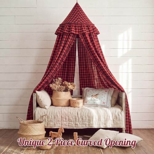 SmoothNovelty Gingham Plaid Bed Canopy - Image 6