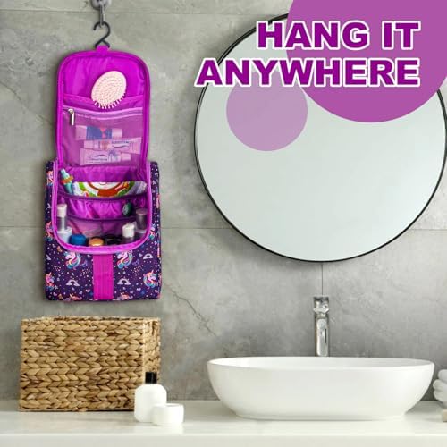 Remobia Hicol Cute Cartoon Hanging Kids Toiletry Bag Children Travel Cosmetic - Image 5