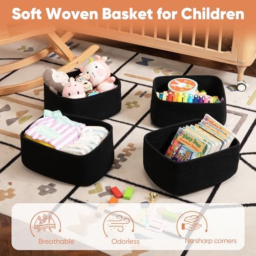 OIAHOMY 4 Pack 14.17 * 11.02 * 6.3IN Storage Baskets - Image 4