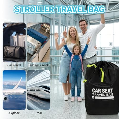 Foldable Car Seat Travel Bag, Zippered - Image 6