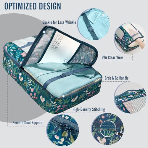 Veken 8 Set Packing Cubes for Travel Essentials, Anti-Wrinkle Buckled Suitcase - Image 4