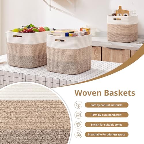 OIAHOMY 13 Inch Cube Storage Bins, Insert Storage Baskets - Image 5