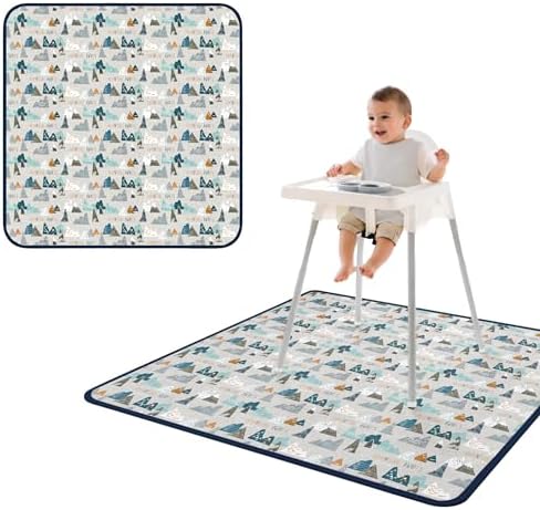 BapronBaby Adventure Awaits Waterproof Splash Mat Catch All Floor Cover by BapronBaby