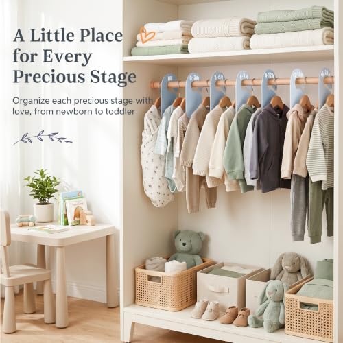 Giftacity 7Pcs Blue Baby Clothes Size Dividers - Image 6