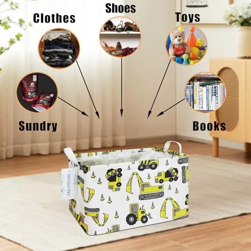 Rectangular Collapsible Storage Basket Nursery Organizer Engineering Car - Image 4