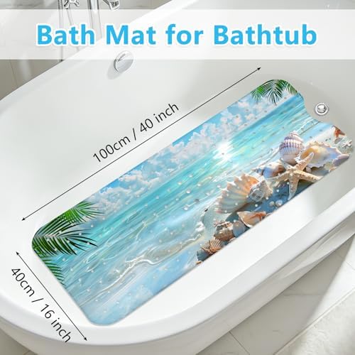 Girls Bath Mat for Tub Non Slip, Nature Aesthetic Bathtub Mats for Girls - Image 2