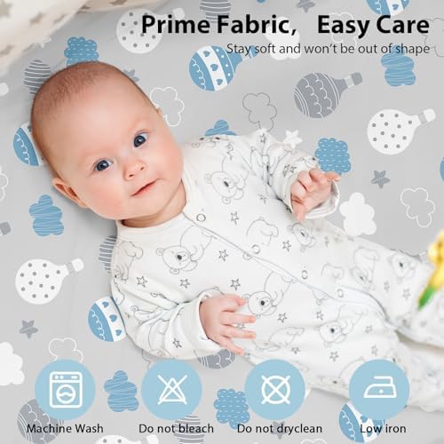 Baby Bedside Bassinet Sheets Fitted, 33”x20” Compatible - Image 7