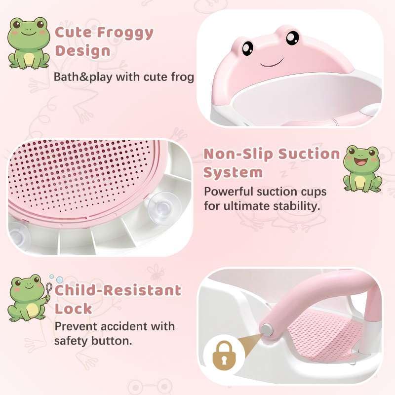 Baby Bath Seat for Babies 6 Months & Up, Non-Slip Toddler Bath Seat - Image 5