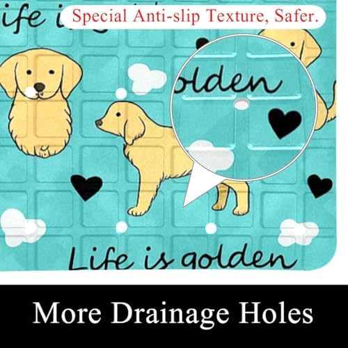 Non Slip Bathtub and Shower Mat 26.8x15.1 inch, Bath Mat - Image 2