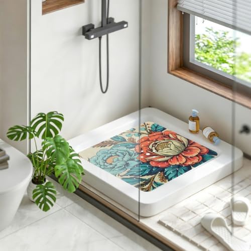 Square Shower Mat Non Slip 21x21 Inch - Image 2