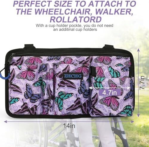 Wheelchair Side Bag, Wheel Chair Armrest Pouch Accessories - Image 6