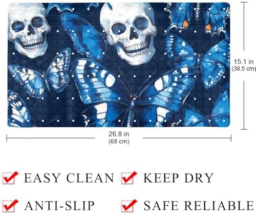 Bath Tub Shower Mat, Washable Bathtub Floor Mats, Suction Cups and Drain Holes - Image 4