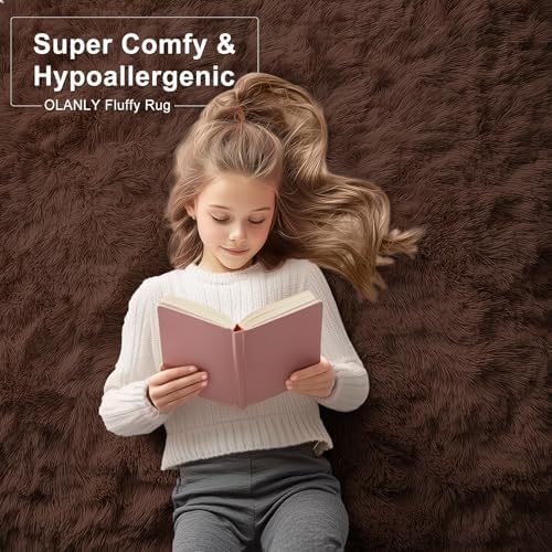 OLANLY 5x6 Area Rugs for Living Room Bedroom, Machine Washable Soft Fluffy - Image 6