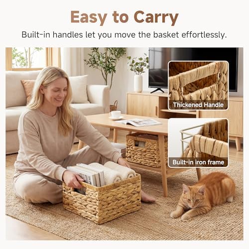 StorageWorks Wicker Baskets for Storage, Wicker Storage Baskets - Image 4