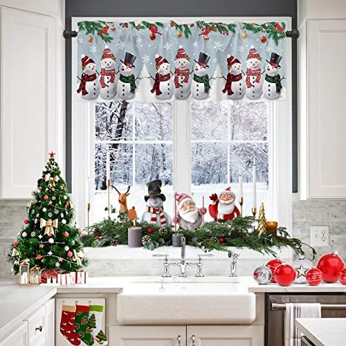 Vandarllin Christmas Valance Kitchen Curtains by VandarllinHomeKitchenDecor