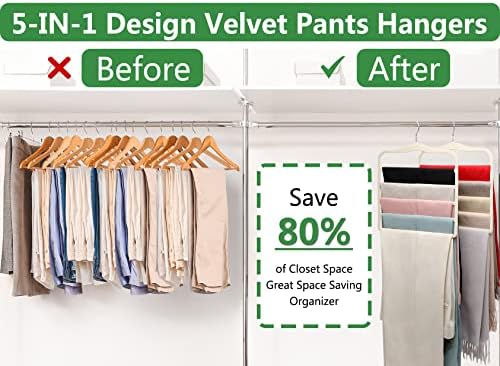 Pants Hangers Space Saving, Organization and Storage - Image 2