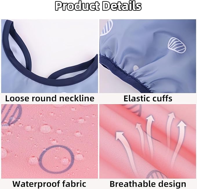 Adjustable Long Sleeve Baby Bibs - Image 6