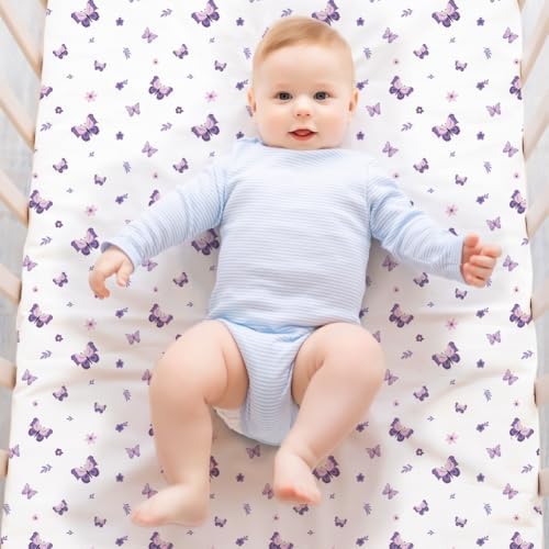 4 Pack Butterfly Baby Crib Sheets - Image 2