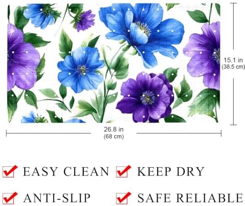 Bath Tub Shower Mat, Washable Bathtub Floor Mats, Suction Cups and Drain Holes - Image 3