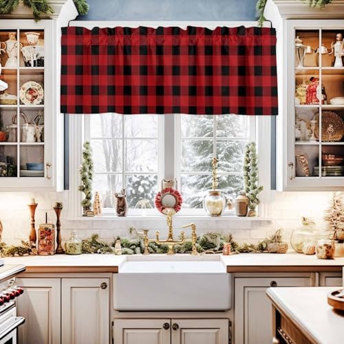 Vandarllin Christmas Kitchen Curtains Valances - Image 2