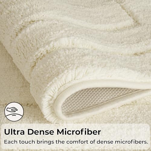 GRANNY SAYS Cream Bathroom Rugs Set 2 Piece, Soft Microfiber Bath Mats - Image 4