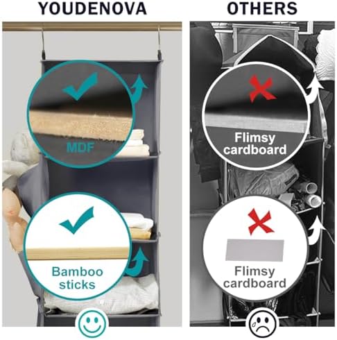 YOUDENOVA Hanging Closet Organizer and Storage, 2 Packs - Image 4