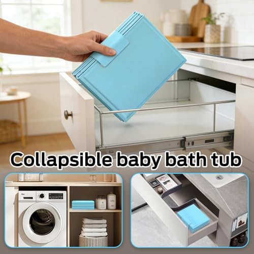 Foldable Baby Bathtub for Newborns and Toddlers, Portable Bath Tub - Image 6
