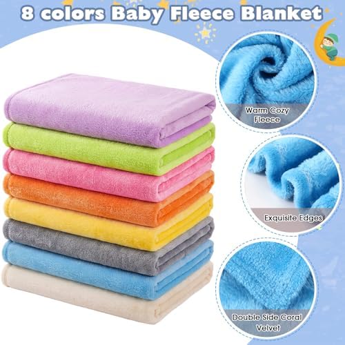 Reginary 8 Pcs Fuzzy Baby Blankets Bulk - Image 2