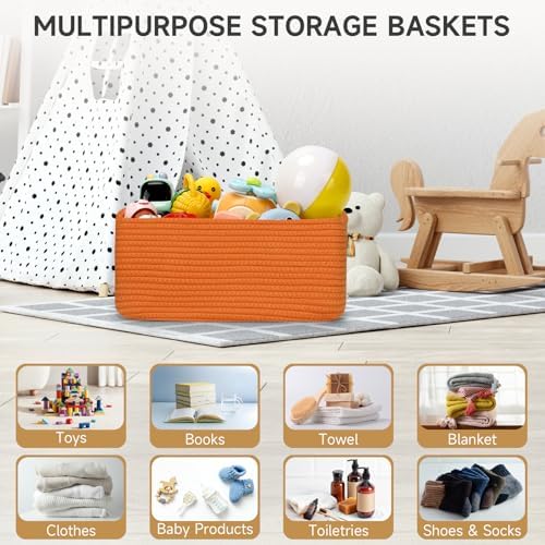3 Pack Storage Baskets for Organizing, 13.7×9.5×6.3" - Image 6