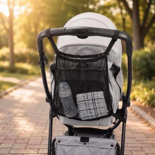 Universal Stroller Organizer Bag Polyester Mesh Stroller Storage Net Bag - Image 5